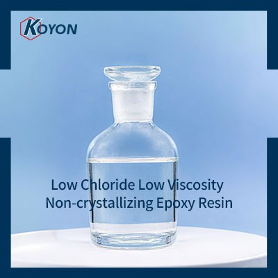 Mažo chlorido, mažo klampumo nekristalizuojanti epoksidinė derva